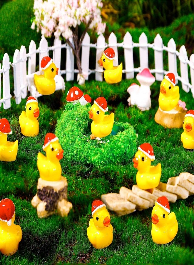VICROIC 50 PCS Mini Resin Ducks, Tiny Miniature Christmas Duck Figures Ornament Gift for Crafts, Garden, Dollhouse, Home Decorations, Christmas Party Favors - Image 4